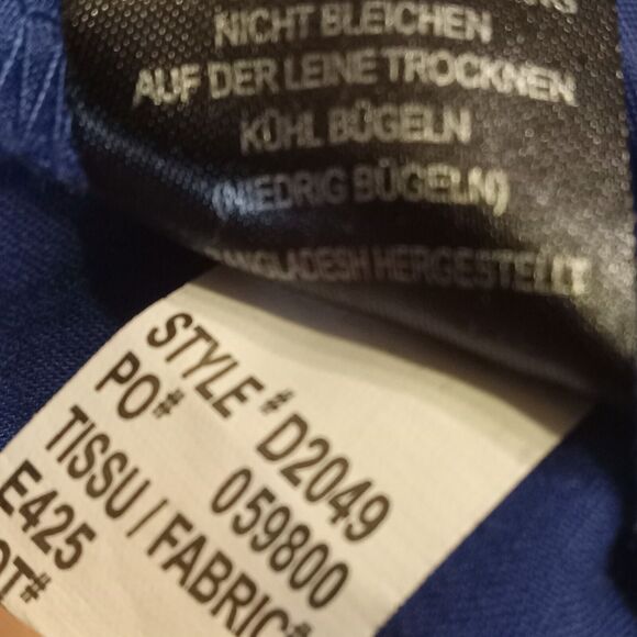 Dalia Dress Pants Womens Size 12 Blue Straight Leg Mid Rise D2049 Inseam 26" - Picture 8 of 8